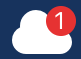 This icon contains a white cloud with a red number to indicate how many actions have not yet synced between the Mobile App and the Motili Platform.